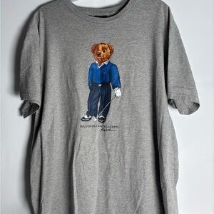 Ralph Lauren Gray and Blue polo bear Tee